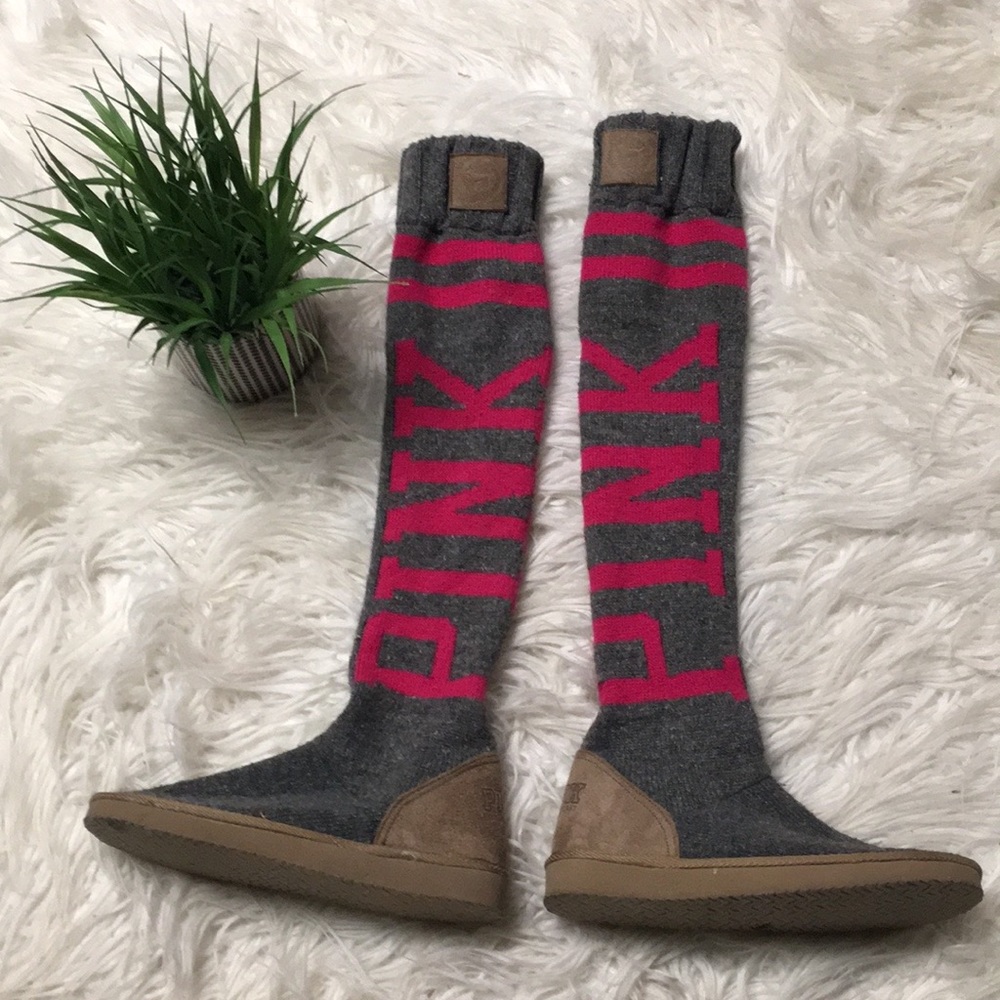 PINK- Tall Slipper Boots